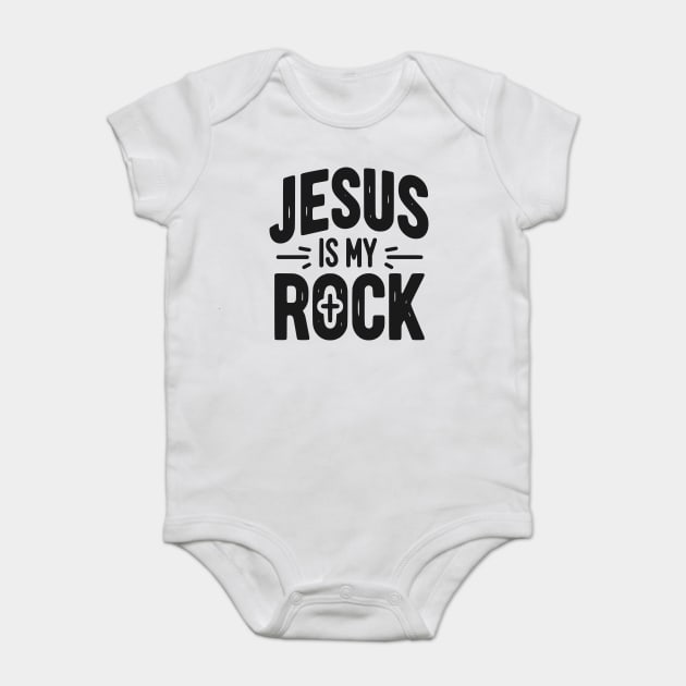 Jesus is My Rock Baby Bodysuit by Frank Ring